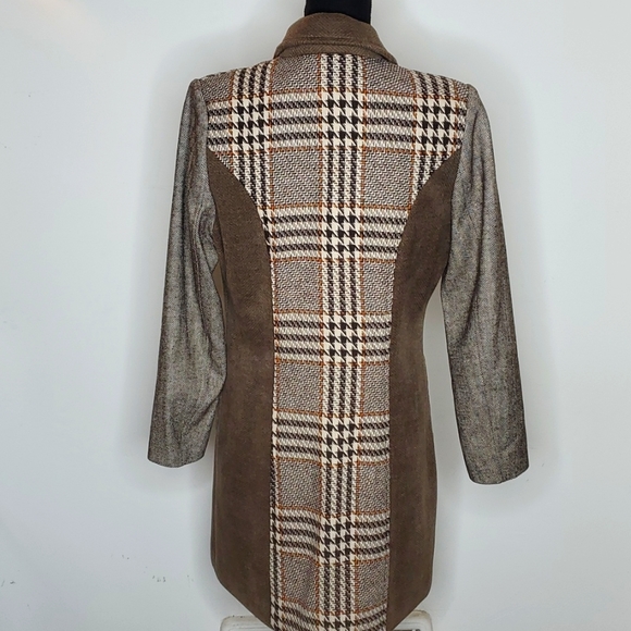 Paparazzi by Biz Mixed Print Panel Car Coat - Picture 5 of 11